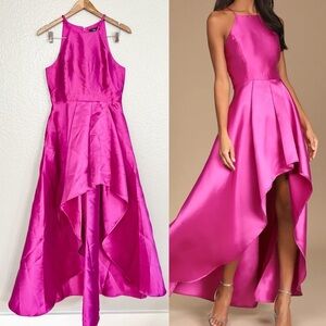 NWOT Broadway Show Magenta High-Low Maxi Dress